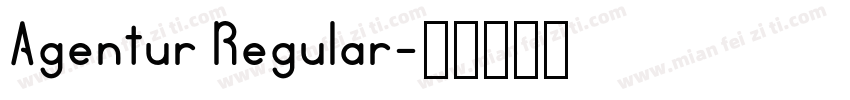 Agentur Regular字体转换